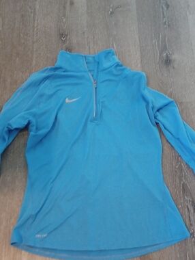 Nike Bright Blue Quarter-Zip Performance Top